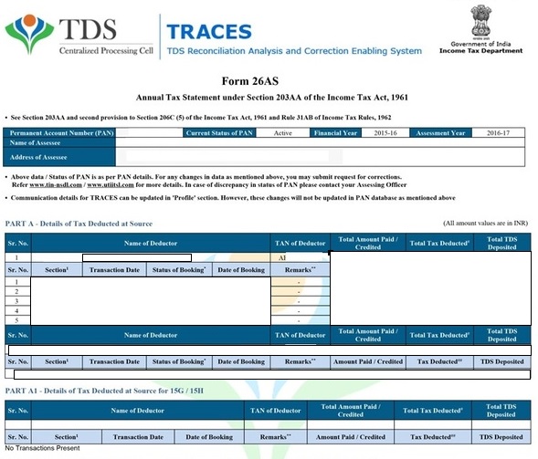 your 26AS is not showing TDS ? then how to file an ITR…